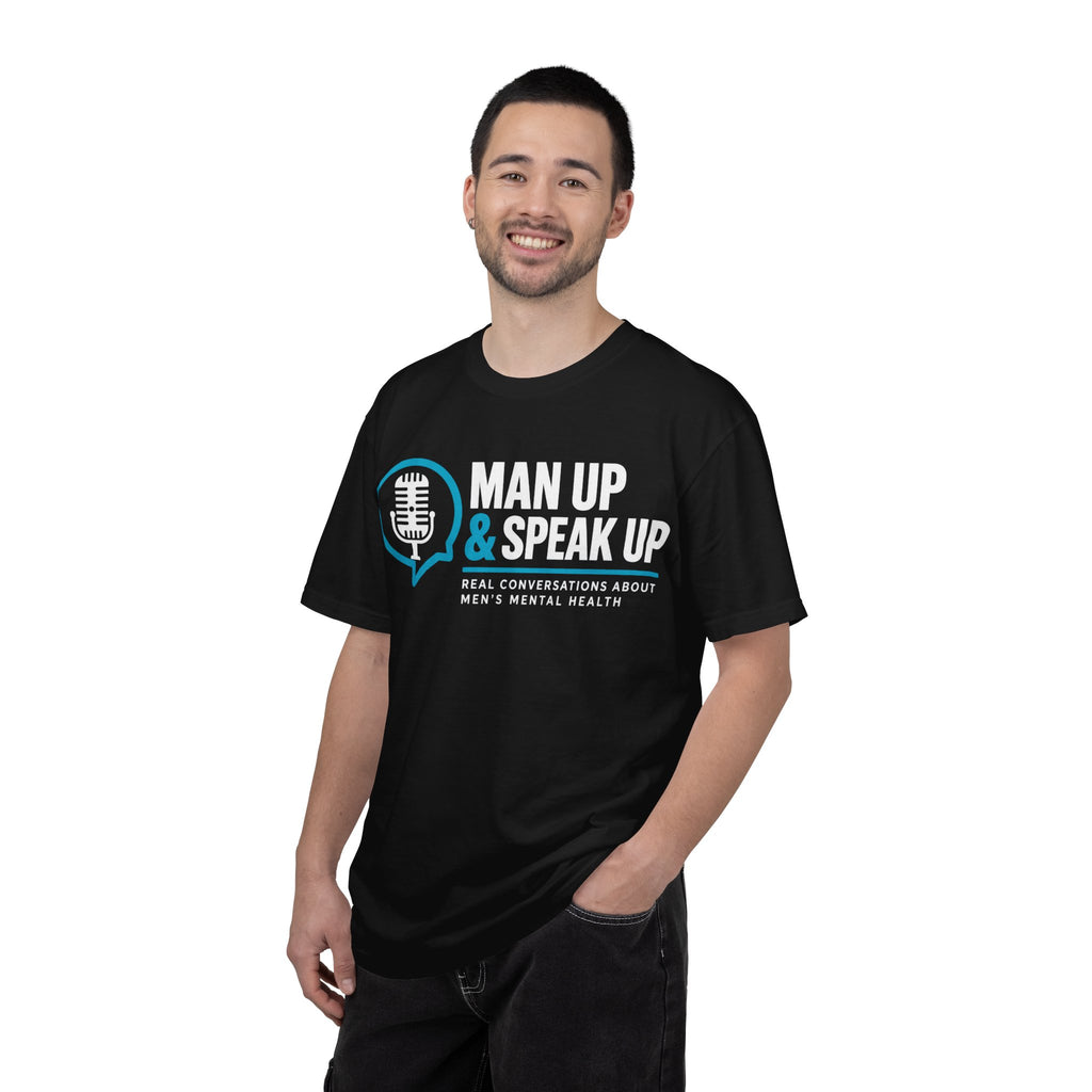Man Up & Speak Up T-Shirt — Men’s Mental Health Awareness Tee