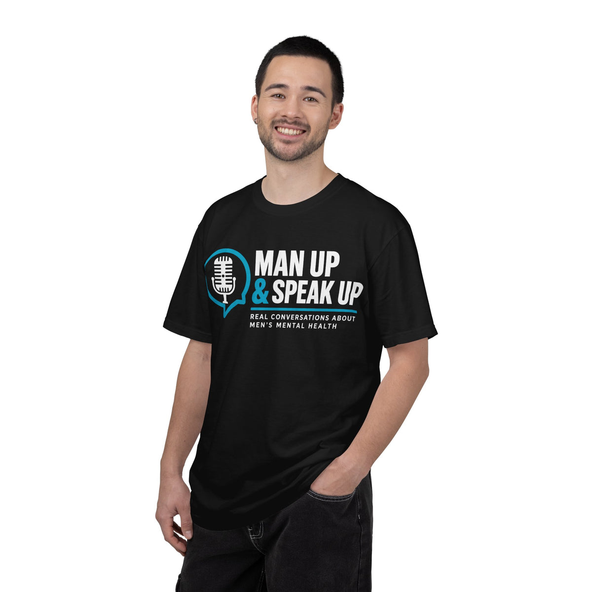 Man Up & Speak Up T-Shirt — Men’s Mental Health Awareness Tee