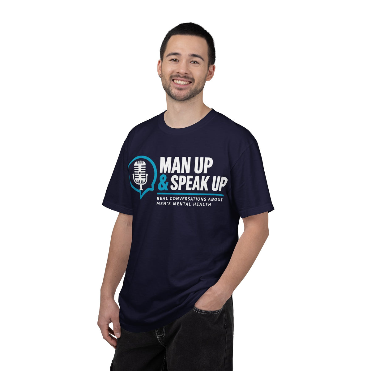 Man Up & Speak Up T-Shirt — Men’s Mental Health Awareness Tee