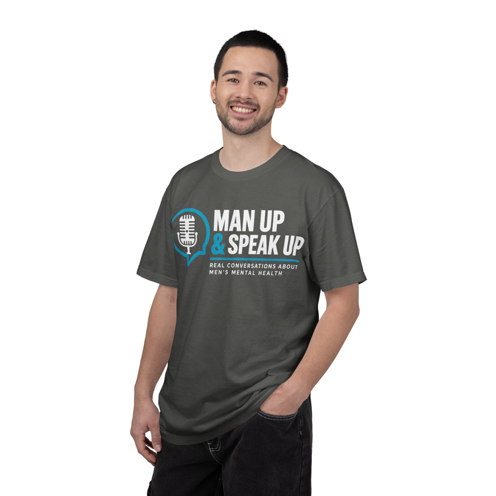 Man Up & Speak Up T-Shirt — Men’s Mental Health Awareness Tee