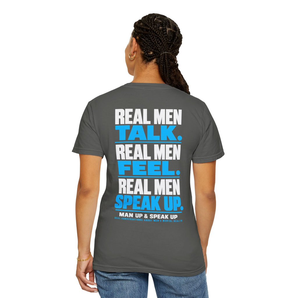 Man Up & Speak Up T-Shirt — Men’s Mental Health Awareness Tee